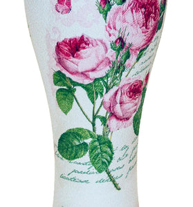 Vaza decorata cu trandafiri rosii