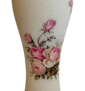 Vaza decorata cu trandafiri roz