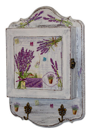 Cutie chei decorata cu lavanda
