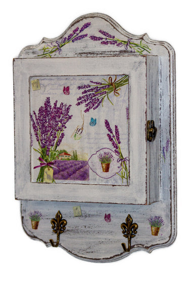 Cutie chei decorata cu lavanda