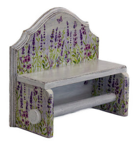 Suport de prosop hartie decorat cu lavanda