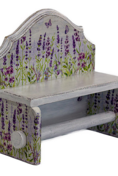 Suport de prosop hartie decorat cu lavanda