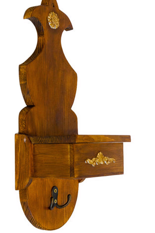 Etajera rustica din lemn si cutie depozitare